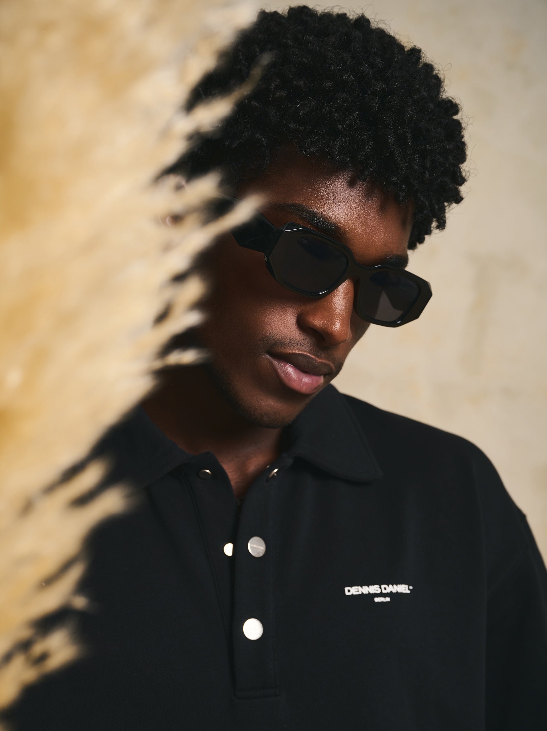 Black polo button up deals